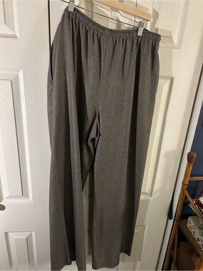 eskandar Loose Wide-Leg Elastic-Waist Trousers in Grey-Green Cashmere-Silk